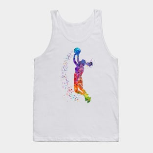 Girl Basketball Player Shooting Tank Top